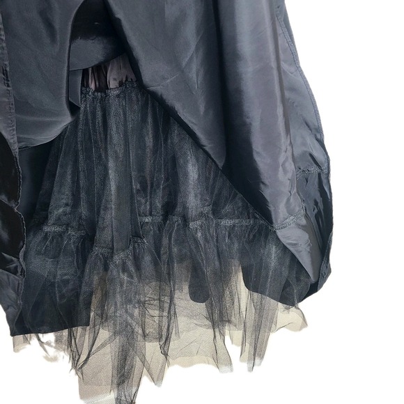 Vintage 80s Gunne Sax Dress Black Jessica McClintock Velvet Taffeta USA Size‎ 3 - Picture 4 of 7